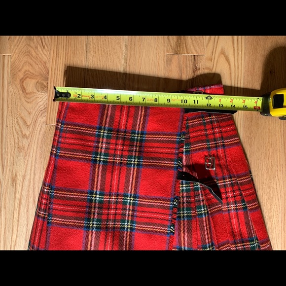 Vintage plaid kilt wool skirt - Picture 5 of 6